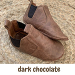 Dark tan  leather baby Boots 