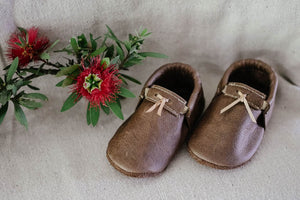 Baby Brown Leather Moccasins